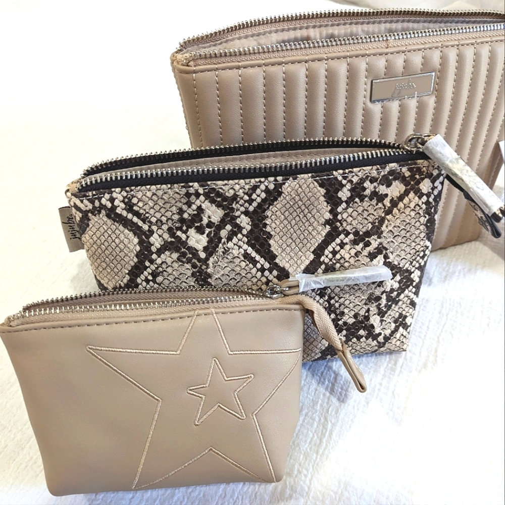 Ju-ju-be All Set 3 zipper bag set in Taupe
